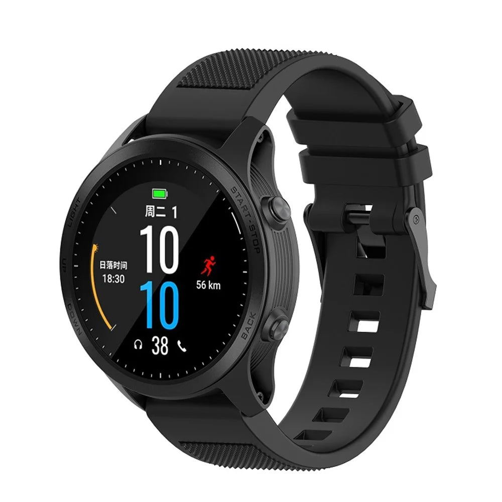 Silicone Watch Strap for Garmin Fenix 5/Fenix 5 Plus/Forerunner 935/Approach S60 with 2 Screwdrivers with 2 Screwdrivers - Black - 3