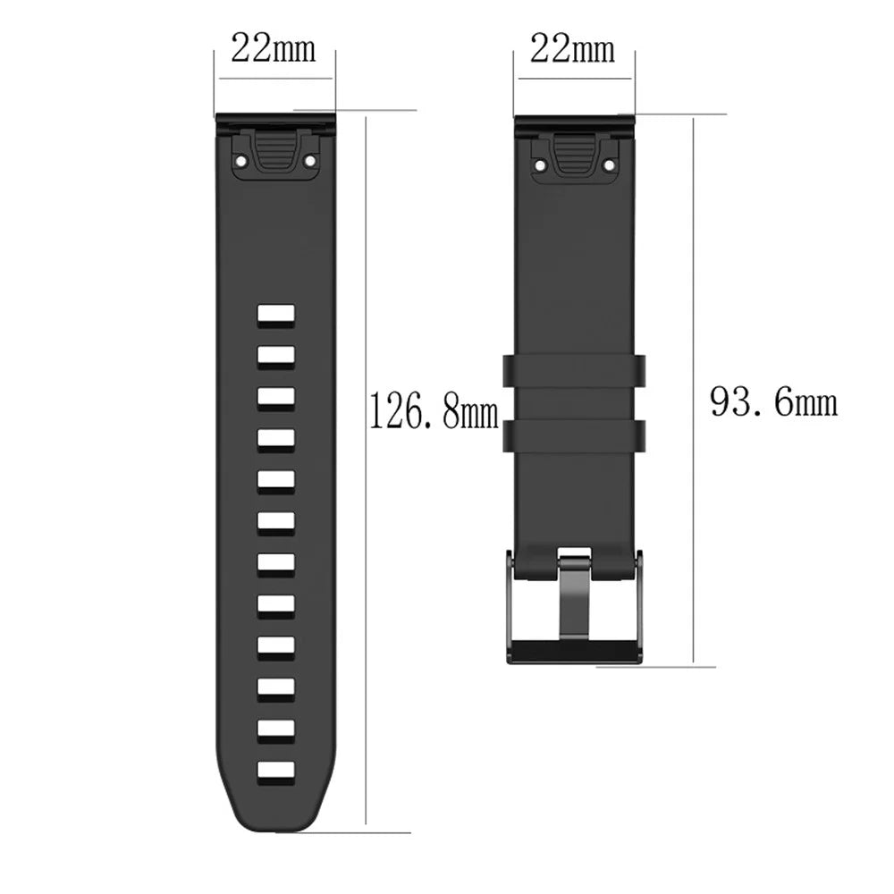 Silicone Watch Strap for Garmin Fenix 5/Fenix 5 Plus/Forerunner 935/Approach S60 with 2 Screwdrivers with 2 Screwdrivers - Black - 4