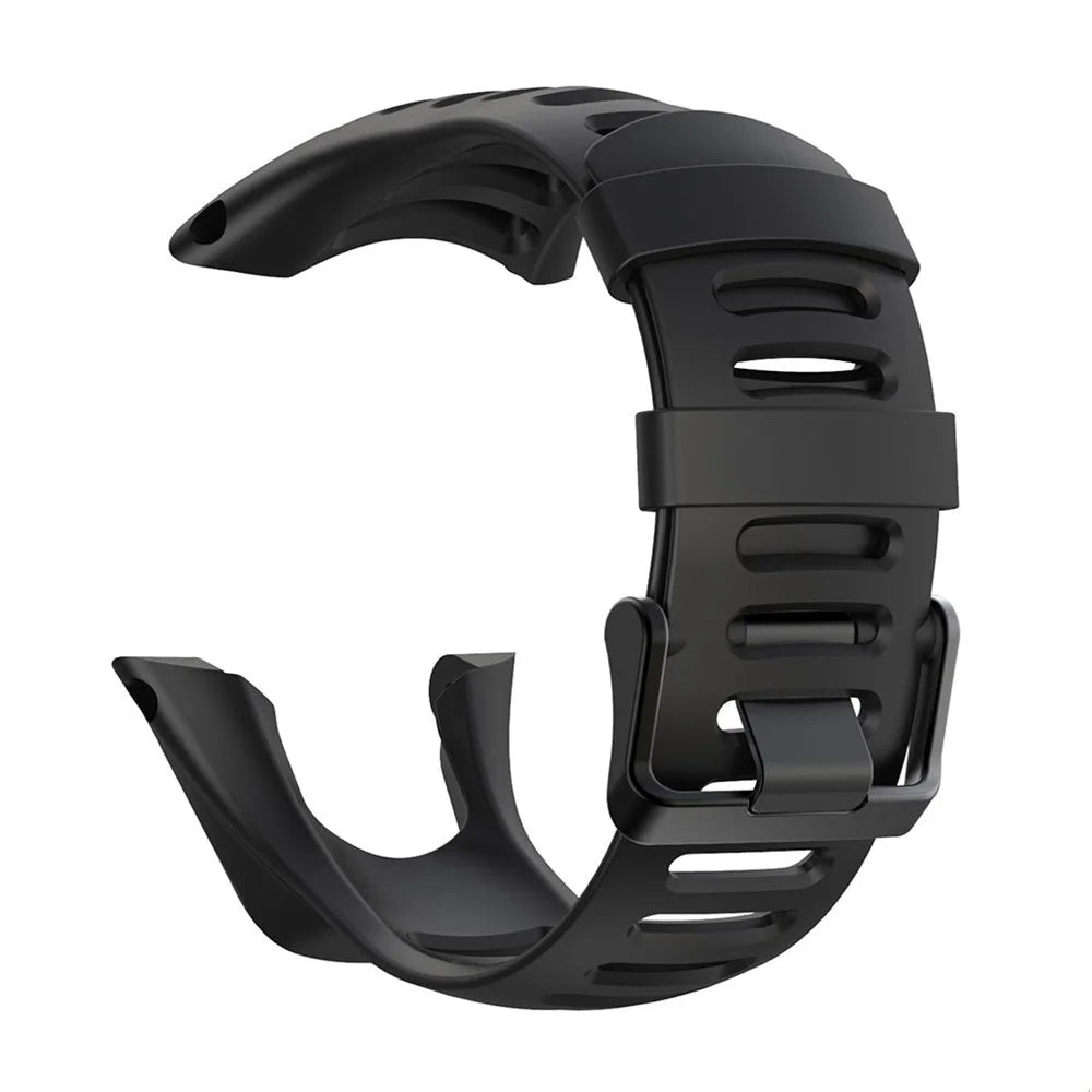 For Sunnto Ambit 1/2/3/2S/2R/3P/3S/3R Soft Silicone Smart Watch Strap Replacement with Installation Tool - Black - 3