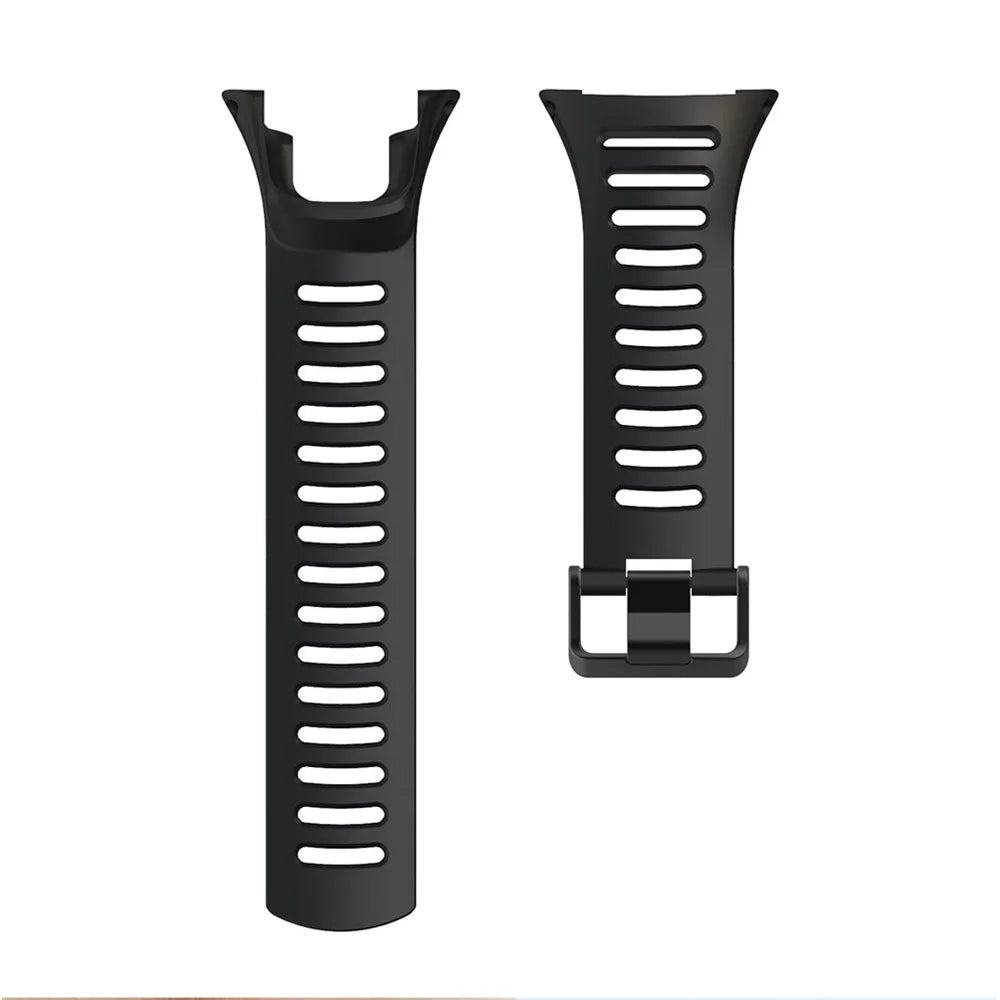 For Sunnto Ambit 1/2/3/2S/2R/3P/3S/3R Soft Silicone Smart Watch Strap Replacement with Installation Tool - Black - 4