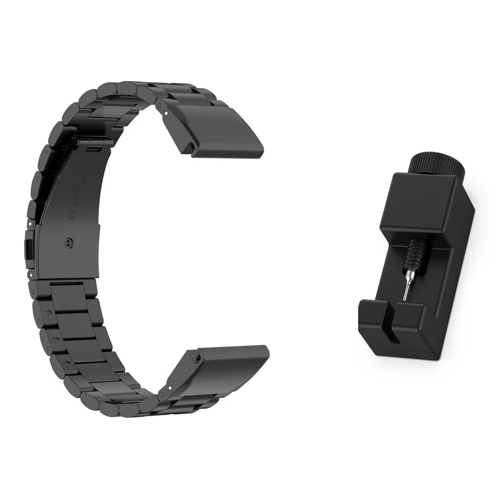 Stainless Steel Wrist Watch Band for Garmin Fenix5/5X/5S/Forerunner 945/Approach S60 - Black - 1