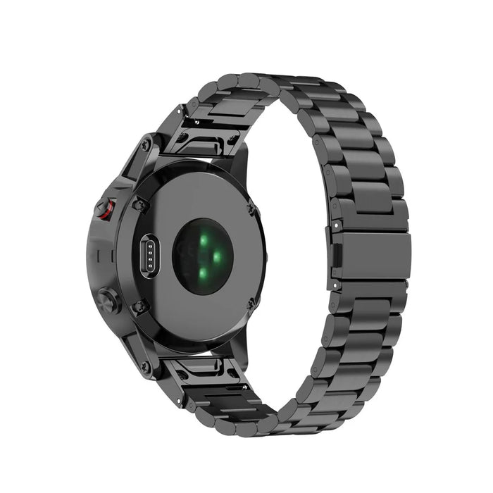 Stainless Steel Wrist Watch Band for Garmin Fenix5/5X/5S/Forerunner 945/Approach S60 - Black - 4