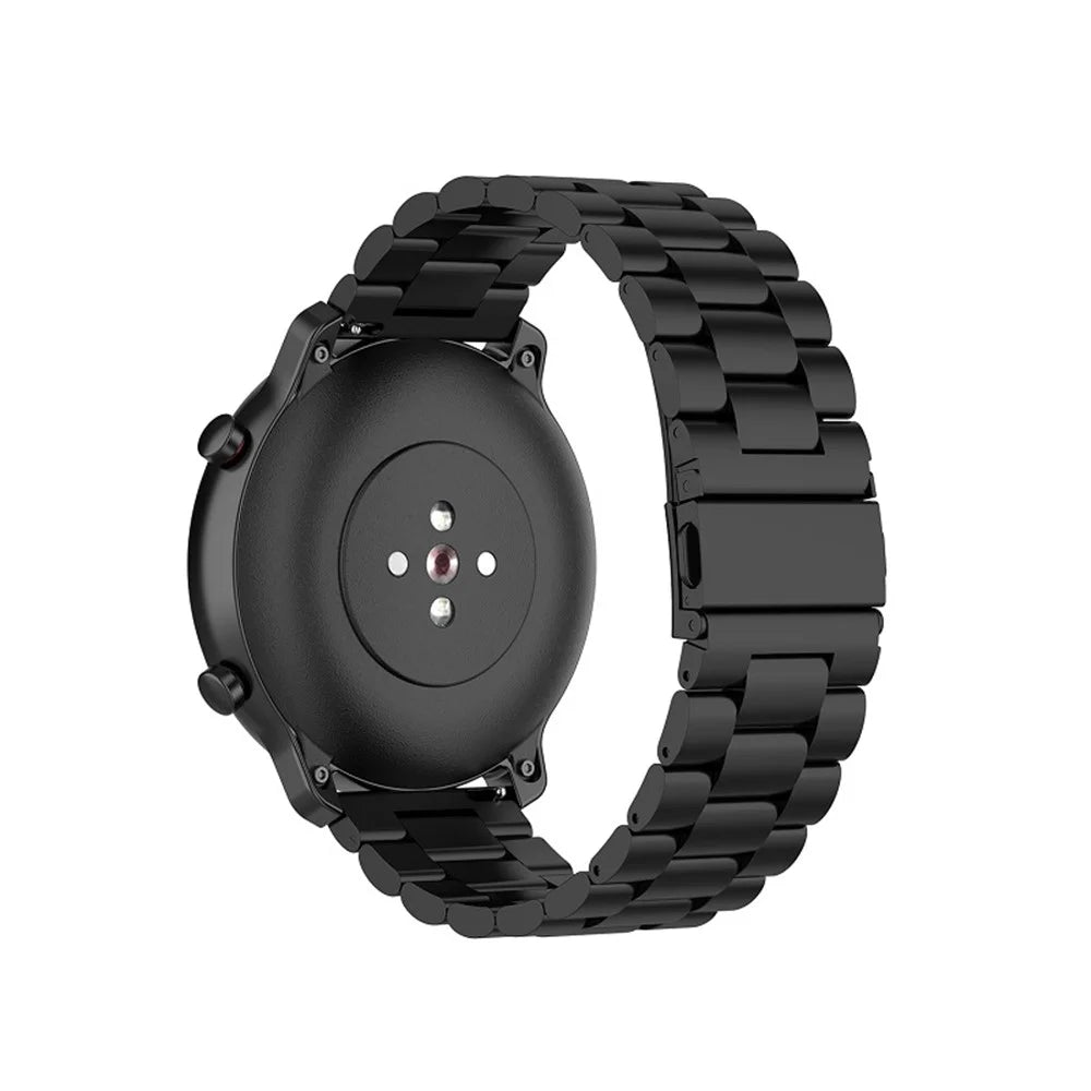 20mm Stainless Steel Watch Replacement Band for Huawei Watch GT 2 42mm/Nokia Withings Steel HR 40mm Version/Garmin Forerunner 245 Music/245/Garmin Venu/Polar Ignite 42mm Version - Black - 4