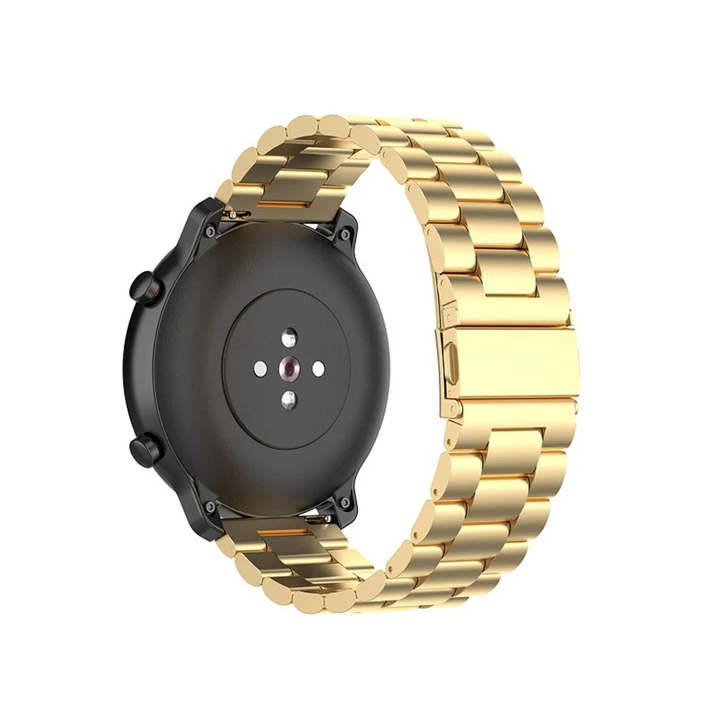 20mm Stainless Steel Watch Band for Huawei watch GT/Huawei GT2/Nokia Within Steel HR 40mm Version/Garmin Forerunner 245 Music/245/Garmin Venu/Polar Ignite 42mm Version - Gold - 2