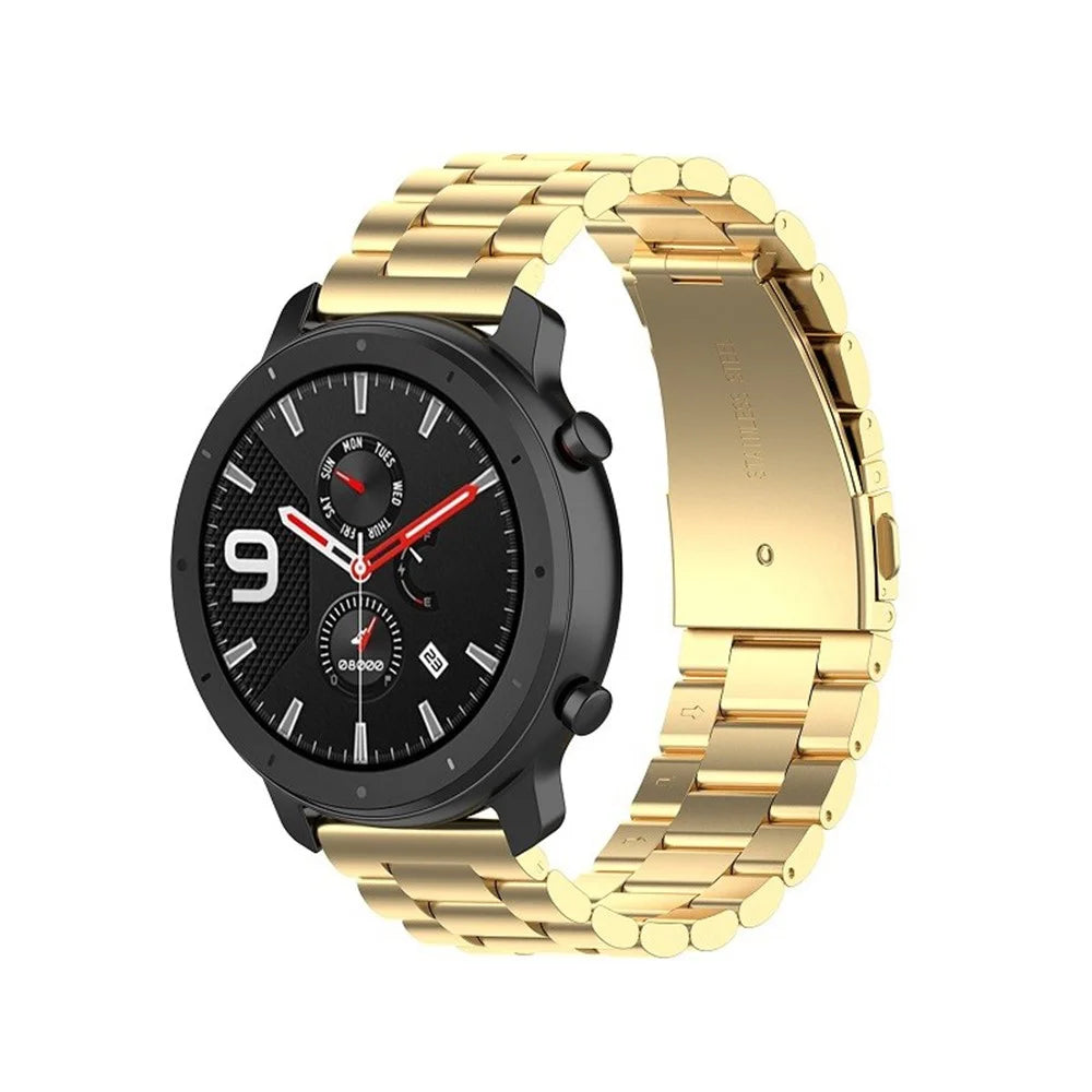 20mm Stainless Steel Watch Band for Huawei watch GT/Huawei GT2/Nokia Within Steel HR 40mm Version/Garmin Forerunner 245 Music/245/Garmin Venu/Polar Ignite 42mm Version - Gold - 5