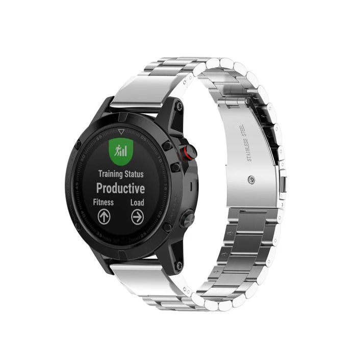 Stainless Steel Watch Strap for Garmin Fenix 5/5X/5S/Forerunner 945/Approach S60 - 4