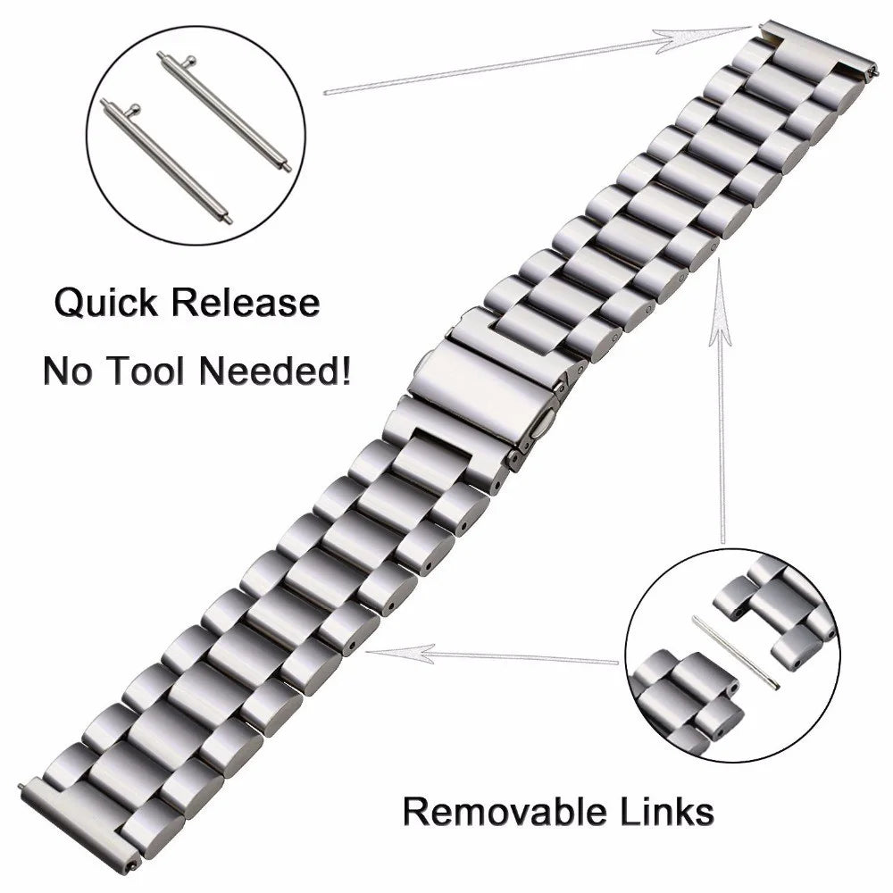 20mm Stainless Steel Wrist Watch Band for Huawei Watch GT/GT2/Nokia Withings Steel Hr 40mm/Garmin Forerunner 245 Music/245/Garmin Venu/Polar Ignite 42mm - 6