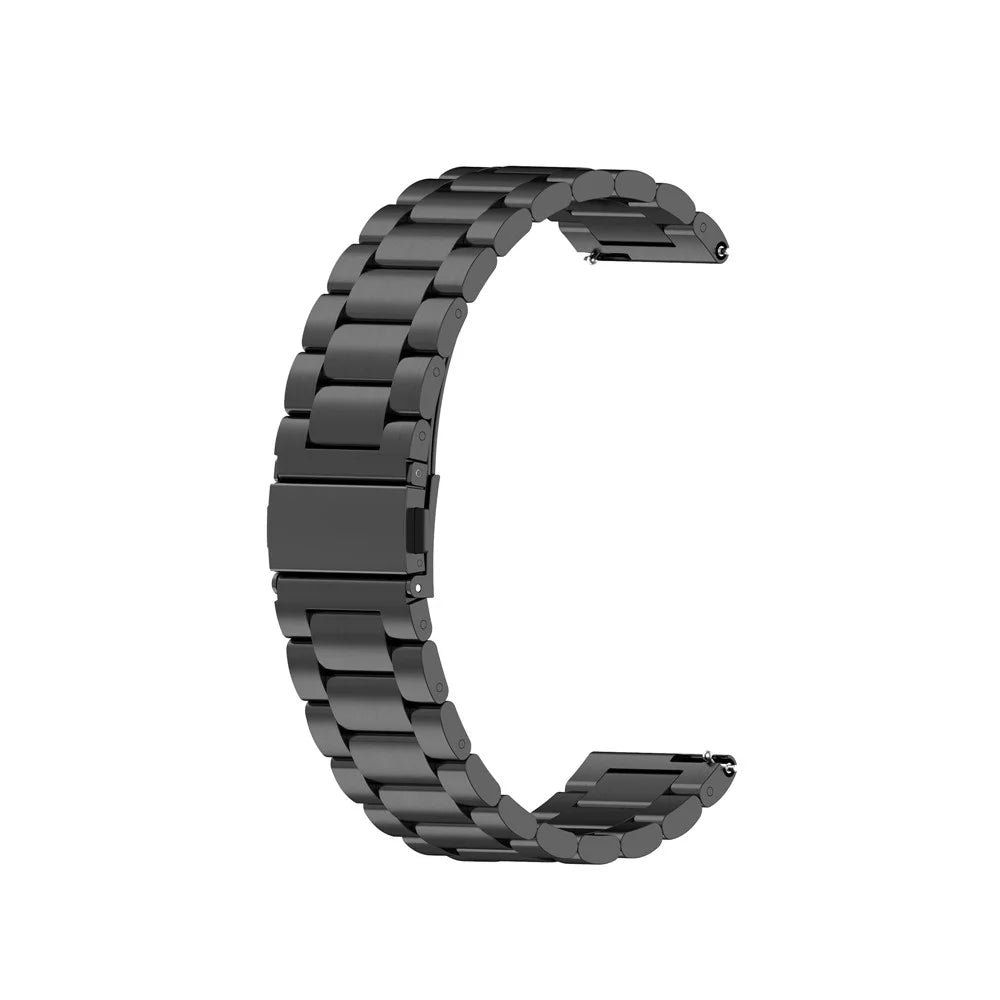 20mm Stainless Steel Watch Strap for Garmin Vivoactive / Samsung Watch Active / Huawei Watch 3 Pro New Replacement Band - Black - 1