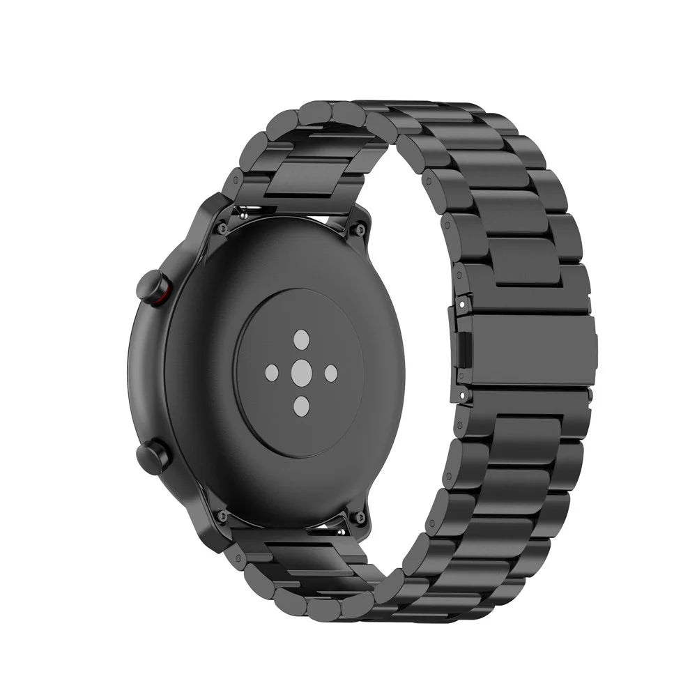22mm Stainless Steel Watchband for Huawei Watch GT Active/Watch 2 Pro/Samsung Gear S3/Huami GTR 47mm,Smart Watch Replacement Wrist Strap - Black - 4