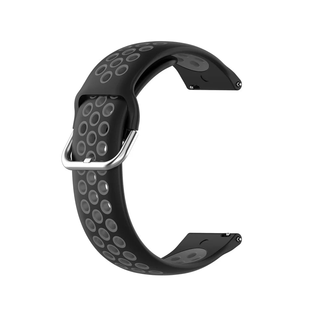 20mm Dual-color PC Replacement Smart Watchband for Samsung Galaxy Watch Active/Active2 - Black/Grey - 1
