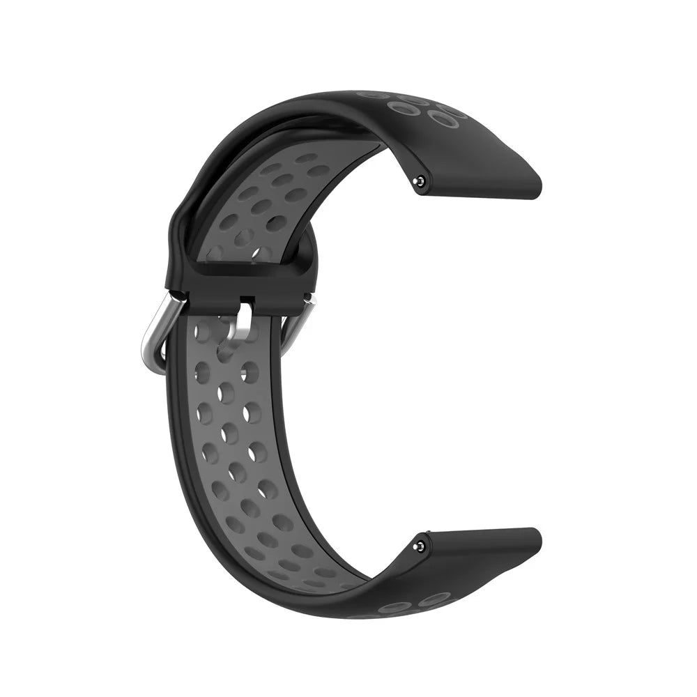 20mm Dual-color PC Replacement Smart Watchband for Samsung Galaxy Watch Active/Active2 - Black/Grey - 4