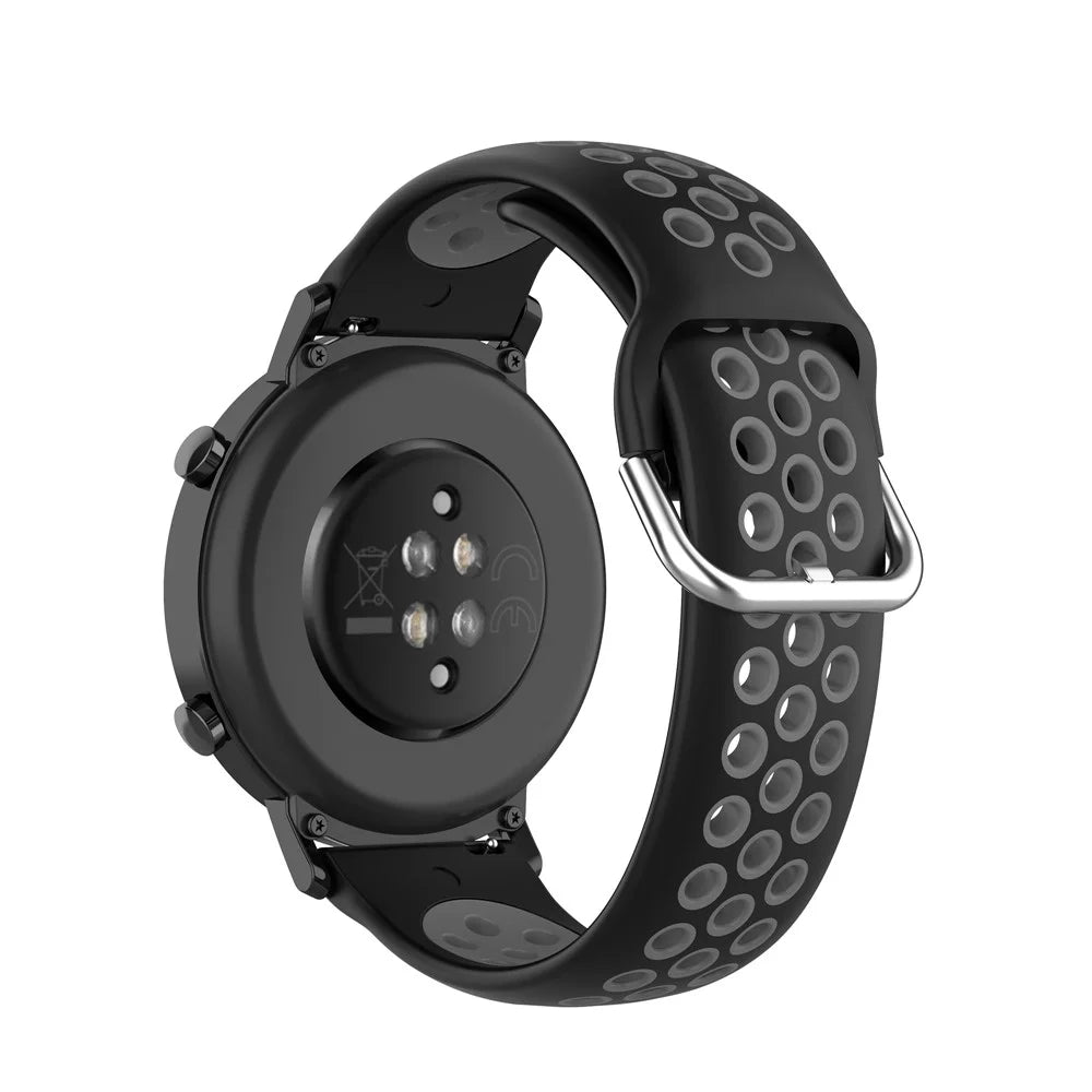 Dual-color PC Replacement Smart Watch Strap for Honor MagicWatch 2 42MM/Huawei Watch GT2 42MM - Black/Grey - 1