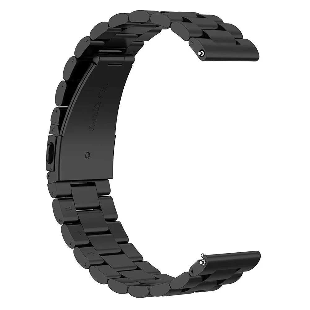18mm Stainless Steel Smart Watch Band Replacement for Garmin vivoactive 4S - Black - 3