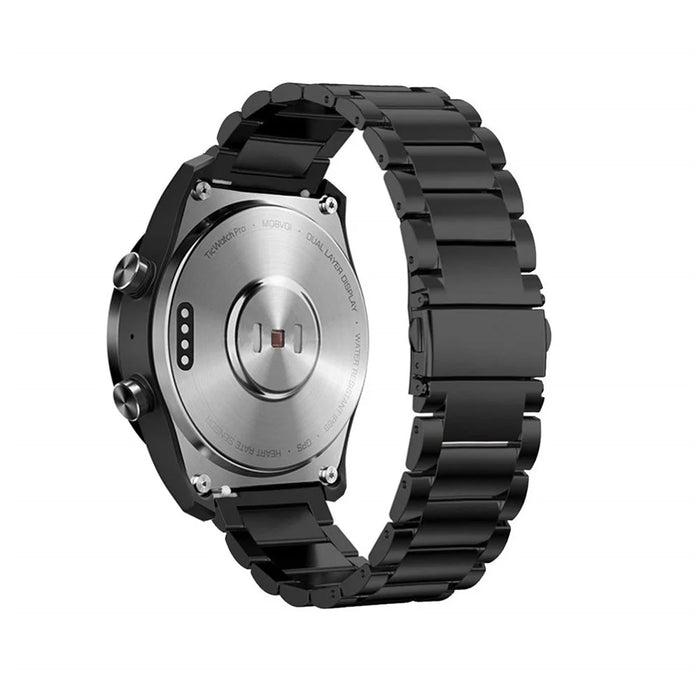 22mm Three Beads Stainless Steel Watch Strap for Huawei Watch GT2e/GT2 46mm - Black - 3