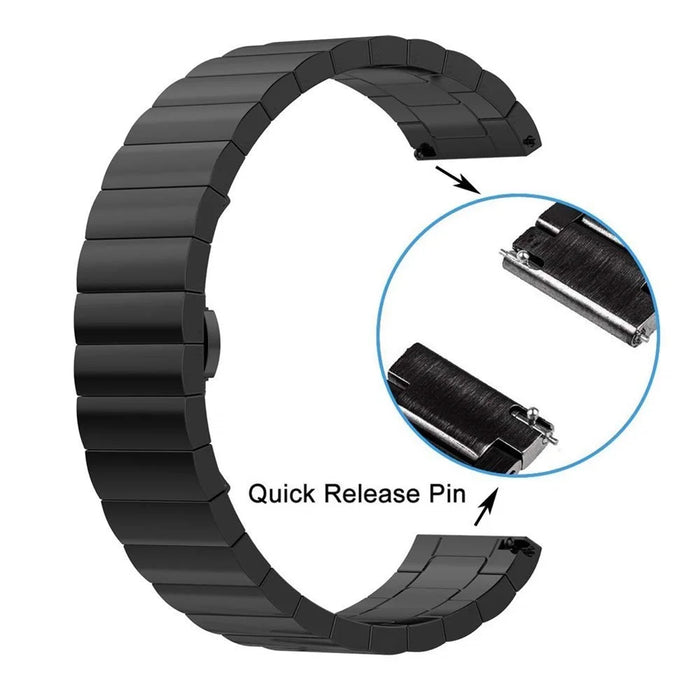 22mm Butterfly Lock Link Stainless Steel Watch Band Replacement for Huawei Watch GT 2e/GT 2 46mm - 3