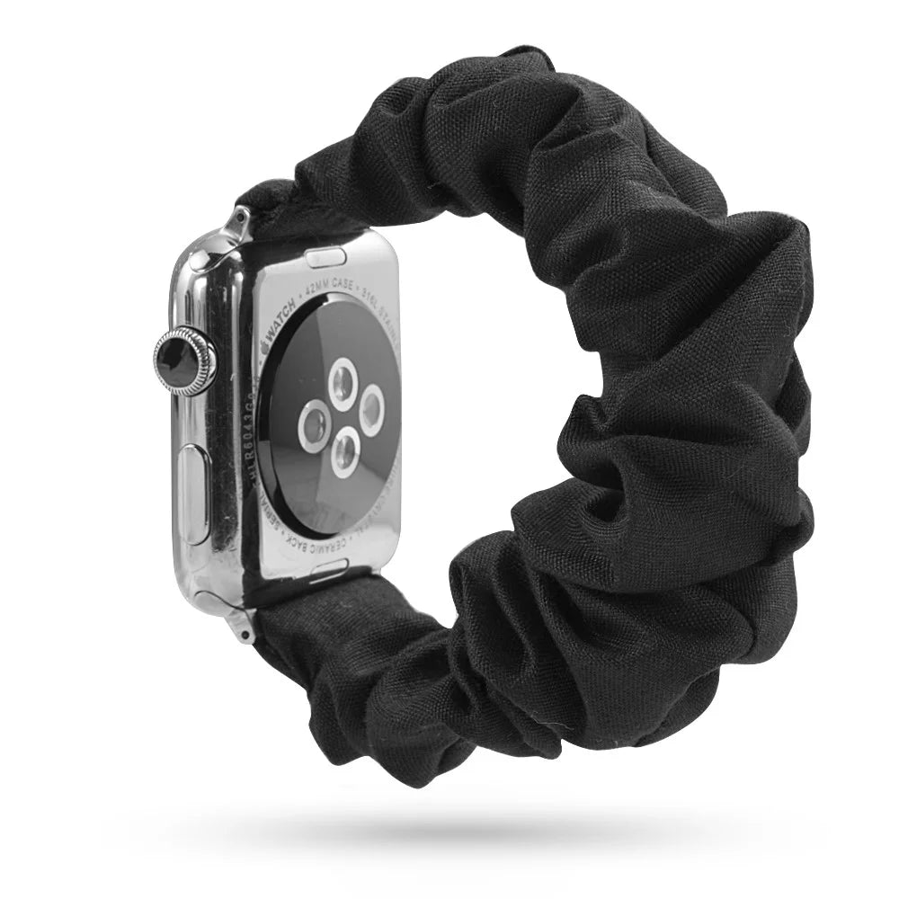Pattern Printing Cloth Wrist Bracelet Strap for Apple Watch Series 11 10 42mm / 9 8 7 41mm / SE3 SE2 SE 6 5 4 40mm / 3 2 1 38mm - Style A - 1
