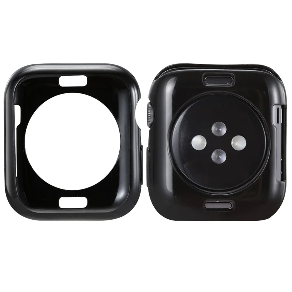 Silicone Smart Watch Case Protector for Apple Watch Series SE3 / SE2 / SE1 /  6 / 5 / 4 40mm - Black - 1