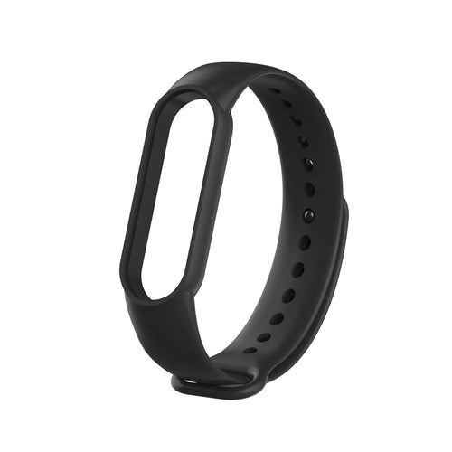 Silicone Strap Replacement for Xiaomi Mi Band 5 / 6 / 7 - Black - 1