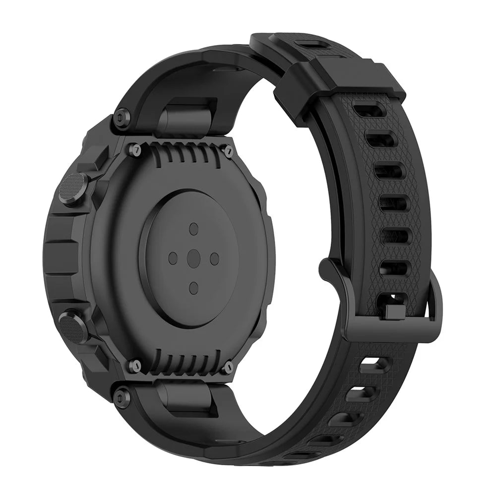 Silicone Watch Band Wrist Strap for Huami Amazfit T-Rex / Amazfit T-Rex Pro - Black - 2