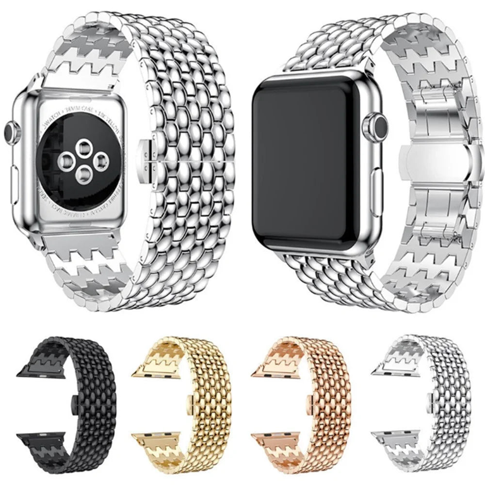 Aluminum Alloy Watch Band Strap for Apple Watch Series 11 10 42mm / 9 8 7 41mm / SE3 SE2 SE 6 5 4 40mm / 3 2 1 38mm - Black - 4
