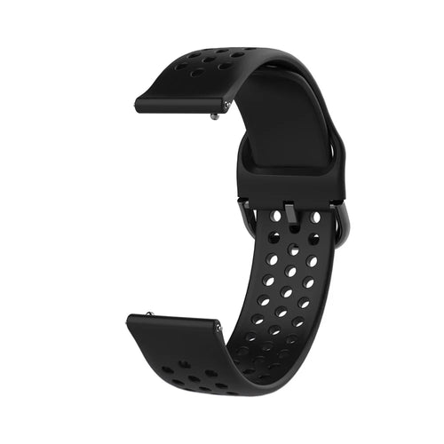 20mm Soft Silicone Watch Strap Replacement Smart Watch Band Strap for Huawei GT2 42mm Smart Watch / Huami Amazfit Watch Youth Edition - Black - 1