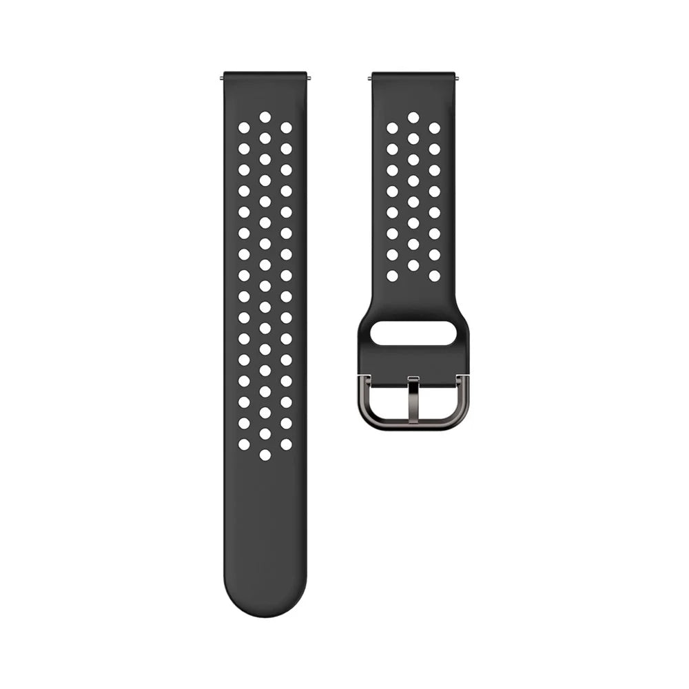 20mm Soft Silicone Watch Strap Replacement Smart Watch Band Strap for Huawei GT2 42mm Smart Watch / Huami Amazfit Watch Youth Edition - Black - 2