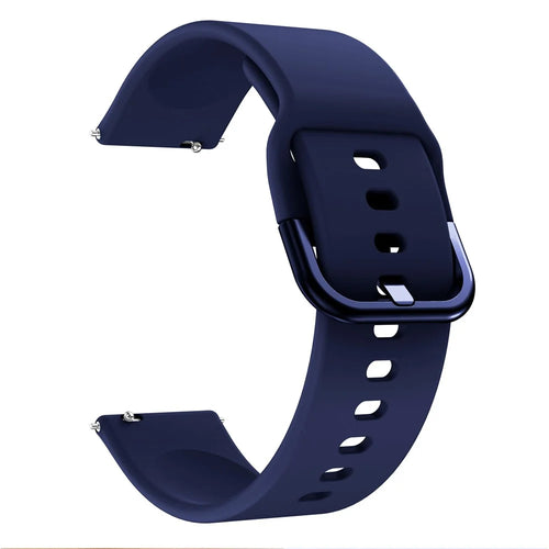 For Huami Amazfit GTS / Huawei Watch GT 2 42mm Silicone Smart Watch Band 20mm Adjustable Wrist Strap - Navy Blue - 1