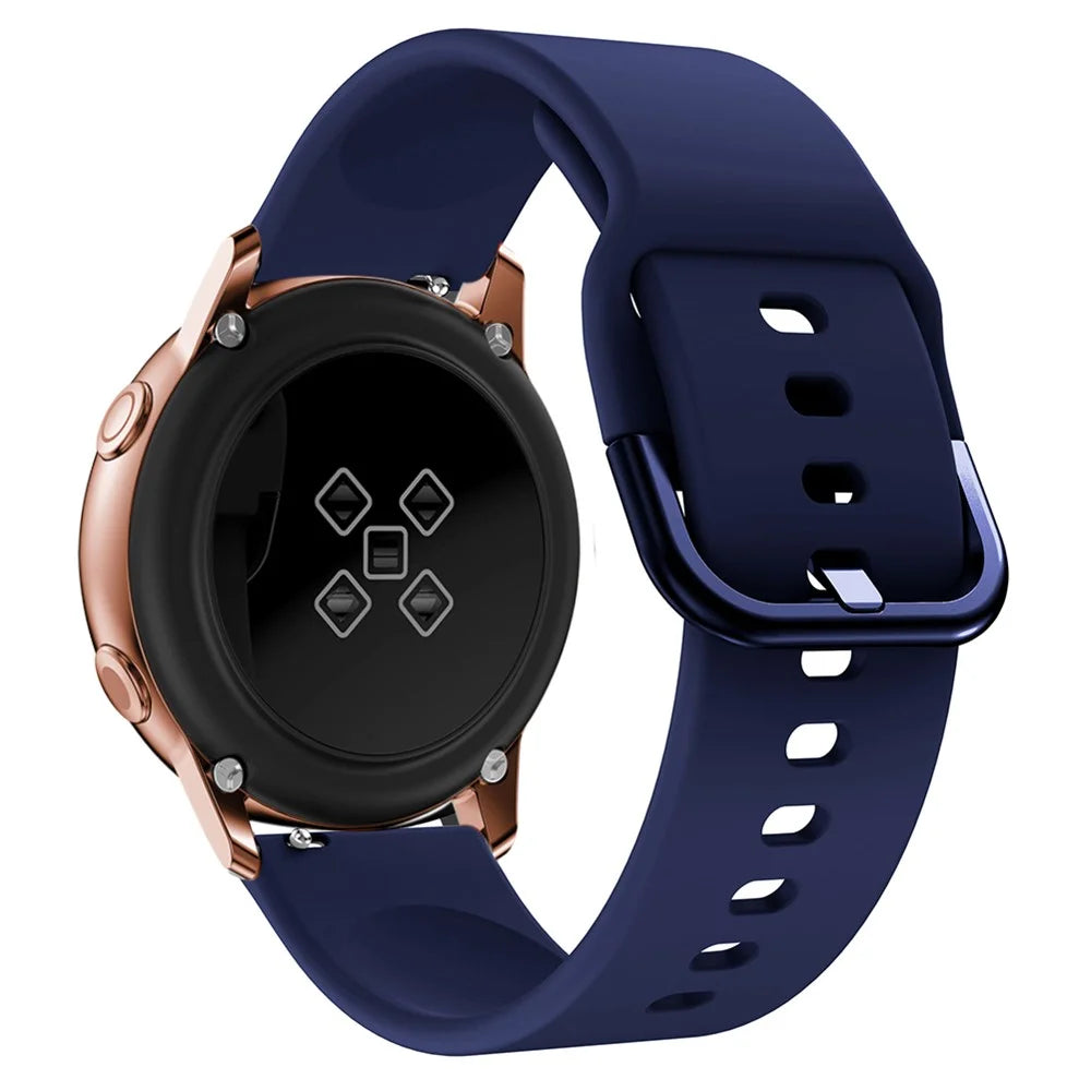 For Huami Amazfit GTS / Huawei Watch GT 2 42mm Silicone Smart Watch Band 20mm Adjustable Wrist Strap - Navy Blue - 2