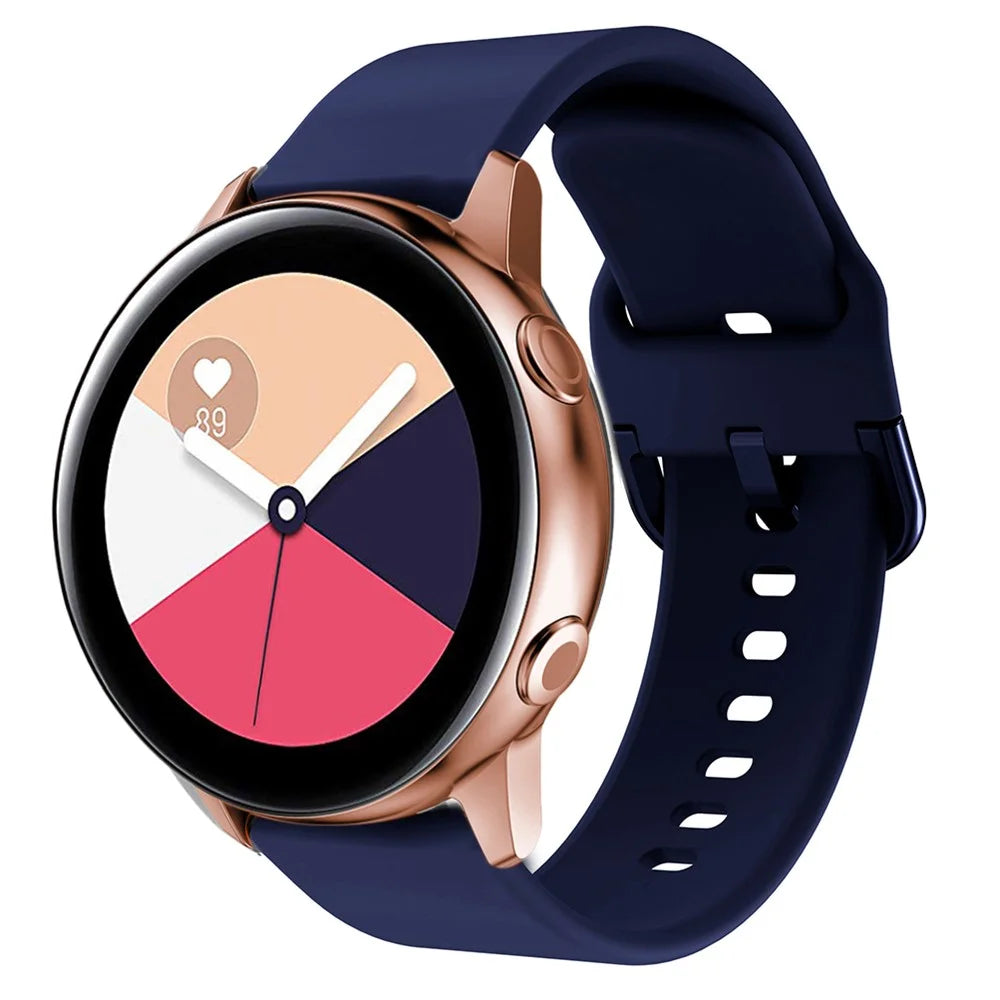 For Huami Amazfit GTS / Huawei Watch GT 2 42mm Silicone Smart Watch Band 20mm Adjustable Wrist Strap - Navy Blue - 3