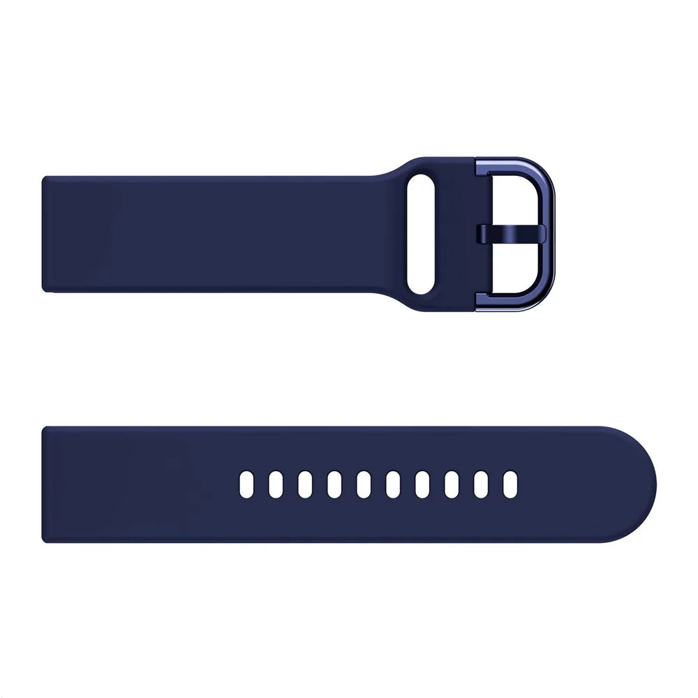 For Huami Amazfit GTS / Huawei Watch GT 2 42mm Silicone Smart Watch Band 20mm Adjustable Wrist Strap - Navy Blue - 4