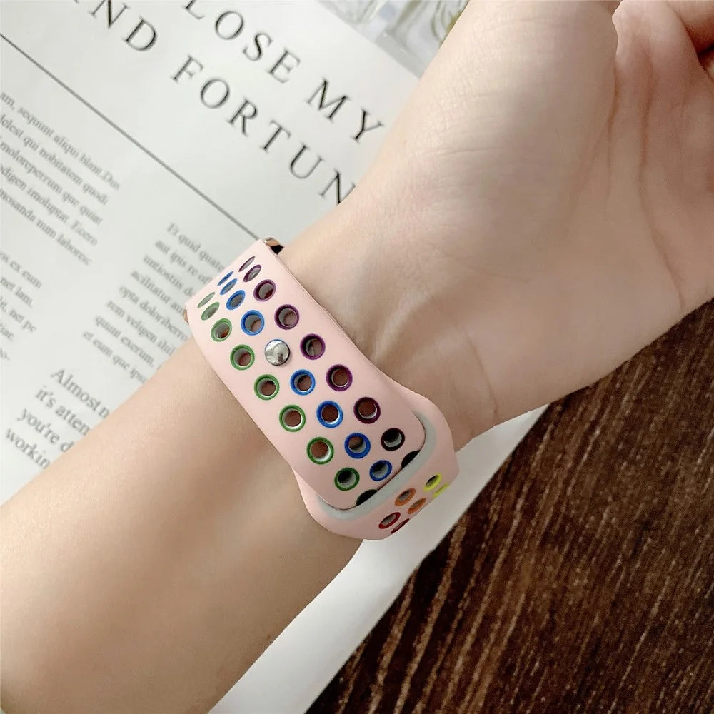 20mm Colorful Silicone Smart Watch Band for Samsung Galaxy Watch Active1/2 / Galaxy Watch (42mm) - Pink - 3
