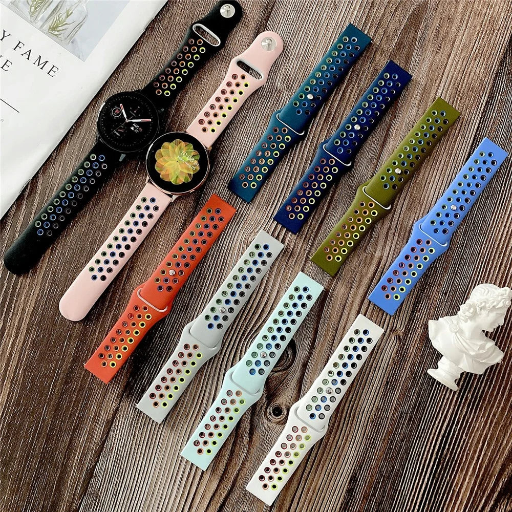20mm Colorful Silicone Smart Watch Band for Samsung Galaxy Watch Active1/2 / Galaxy Watch (42mm) - Pink - 4