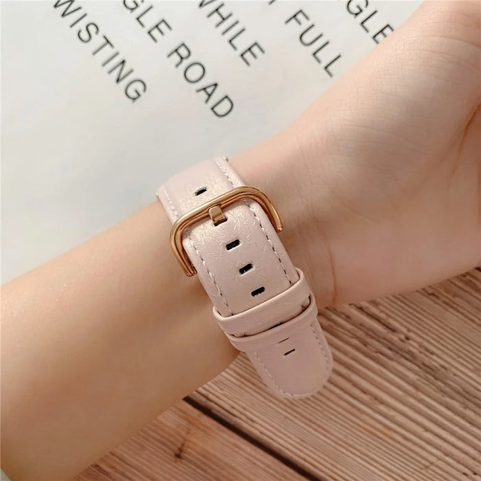 PU Leather Smart Watch Band for OPPO Watch 41mm - Pink - 2