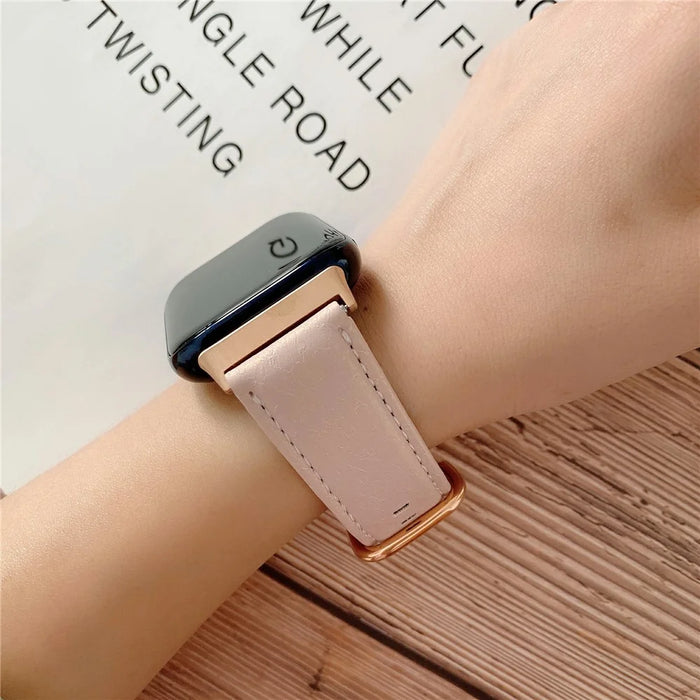 PU Leather Smart Watch Band for OPPO Watch 41mm - Pink - 3