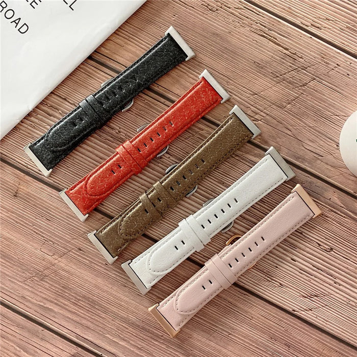 PU Leather Smart Watch Band for OPPO Watch 41mm - Pink - 7