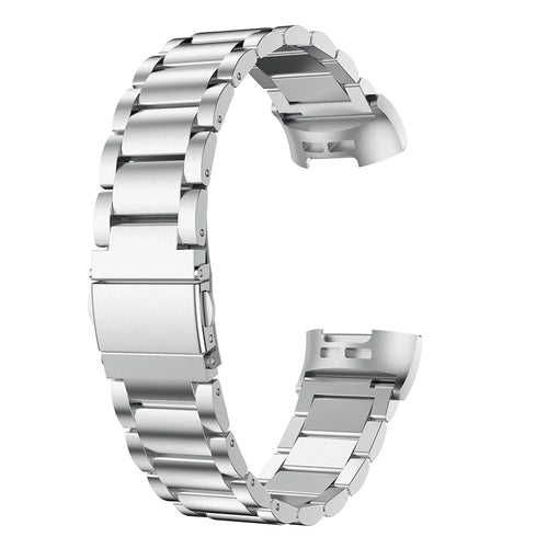 For Fitbit Charge 3/4 Stainless Steel Smart Watch Replacement Strap Wristband - Silver - 1