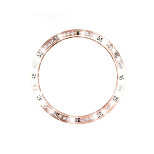 Rhinestone Decor Index Ring Stainless Steel Watch Bezel Ring for Samsung Galaxy Watch 46mm - Rose Gold - 1
