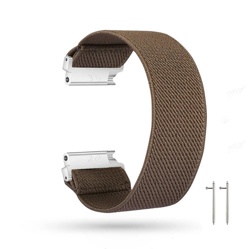 20mm Solid Color Printing Nylon Smart Watch Band for Samsung Galaxy Watch4 Classic 46mm 42mm/Watch4 44mm 40mm/Huawei Watch GT 2 42mm/Huami Amazfit Watch Youth Edition - Brown - 1