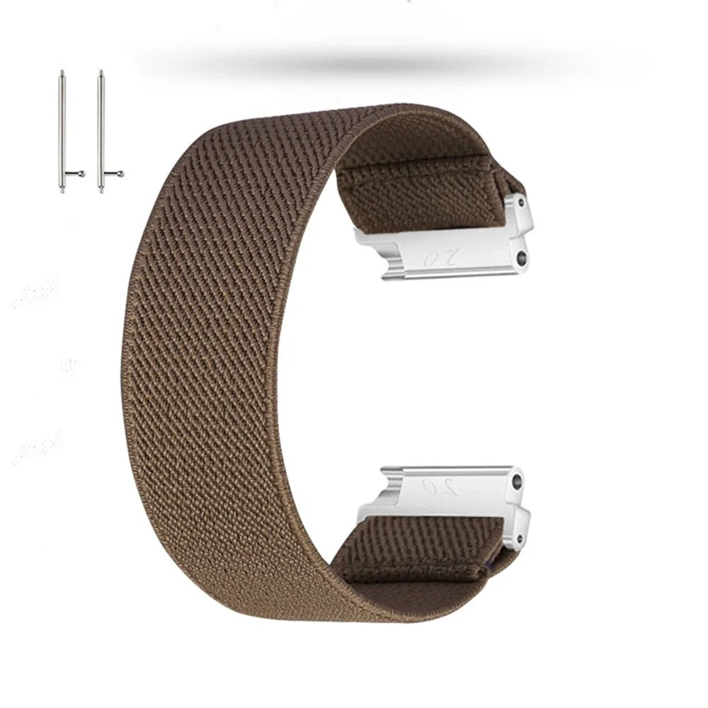 20mm Solid Color Printing Nylon Smart Watch Band for Samsung Galaxy Watch4 Classic 46mm 42mm/Watch4 44mm 40mm/Huawei Watch GT 2 42mm/Huami Amazfit Watch Youth Edition - Brown - 3