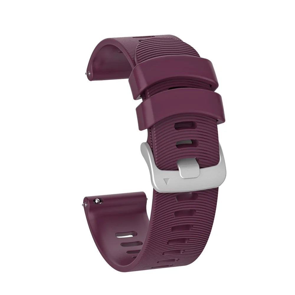 20mm Silicone Smart Watch Replacement Strap for Garmin Forerunner 245 - Dark Purple - 1