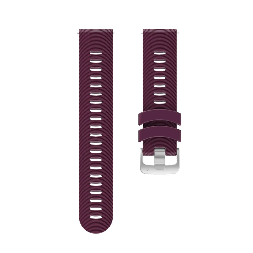 20mm Silicone Smart Watch Replacement Strap for Garmin Forerunner 245 - Dark Purple - 2
