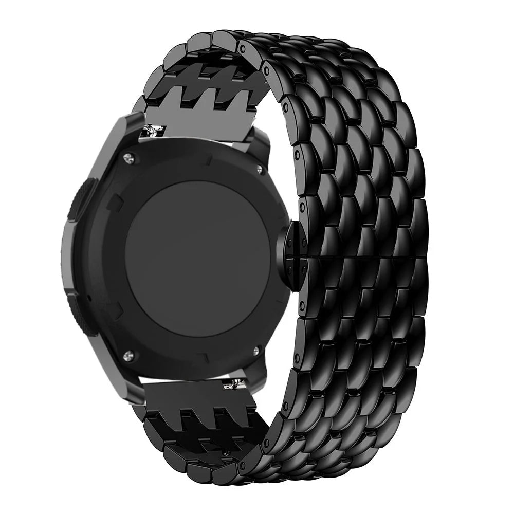 22mm Stainless Steel Dragon Skin Watch Band for Samsung Galaxy Watch 46mm/S3/S4 - Black - 3