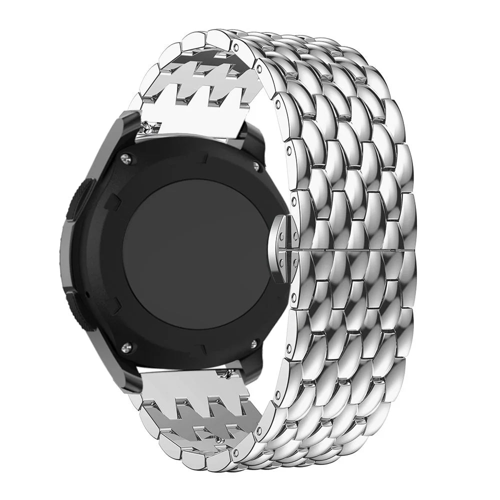 22mm Stainless Steel Dragon Skin Watch Band for Samsung Galaxy Watch 46mm/S3/S4 - Silver - 3
