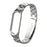 Three Beads Stainless Steel Watch Strap Replacement Band for Xiaomi Mi Band 5 - Silver - 1