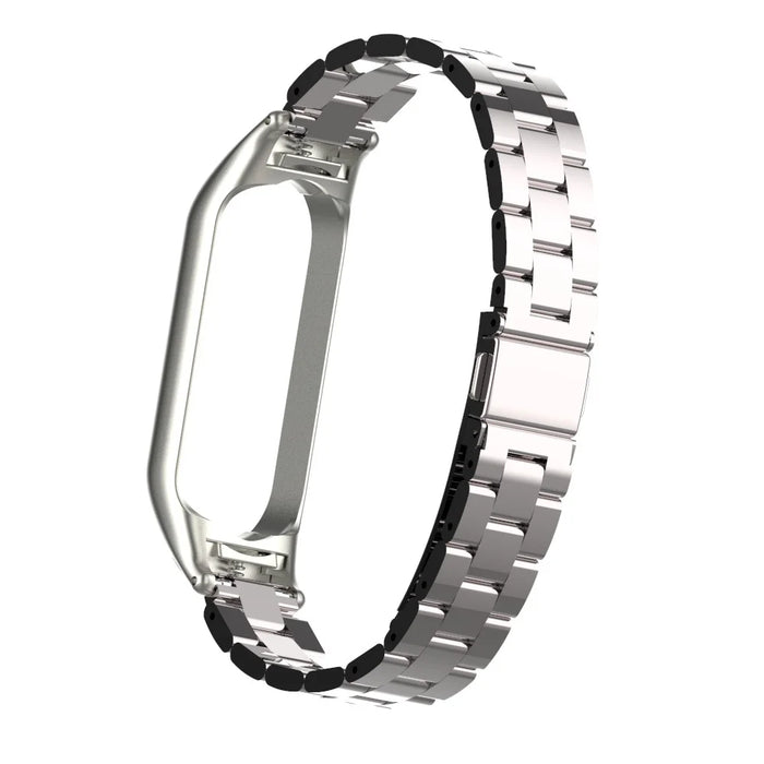 Three Beads Stainless Steel Watch Strap Replacement Band for Xiaomi Mi Band 5 - Silver - 4