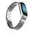 Three Beads Stainless Steel Watch Strap Replacement Band for Xiaomi Mi Band 5 - Silver - 6