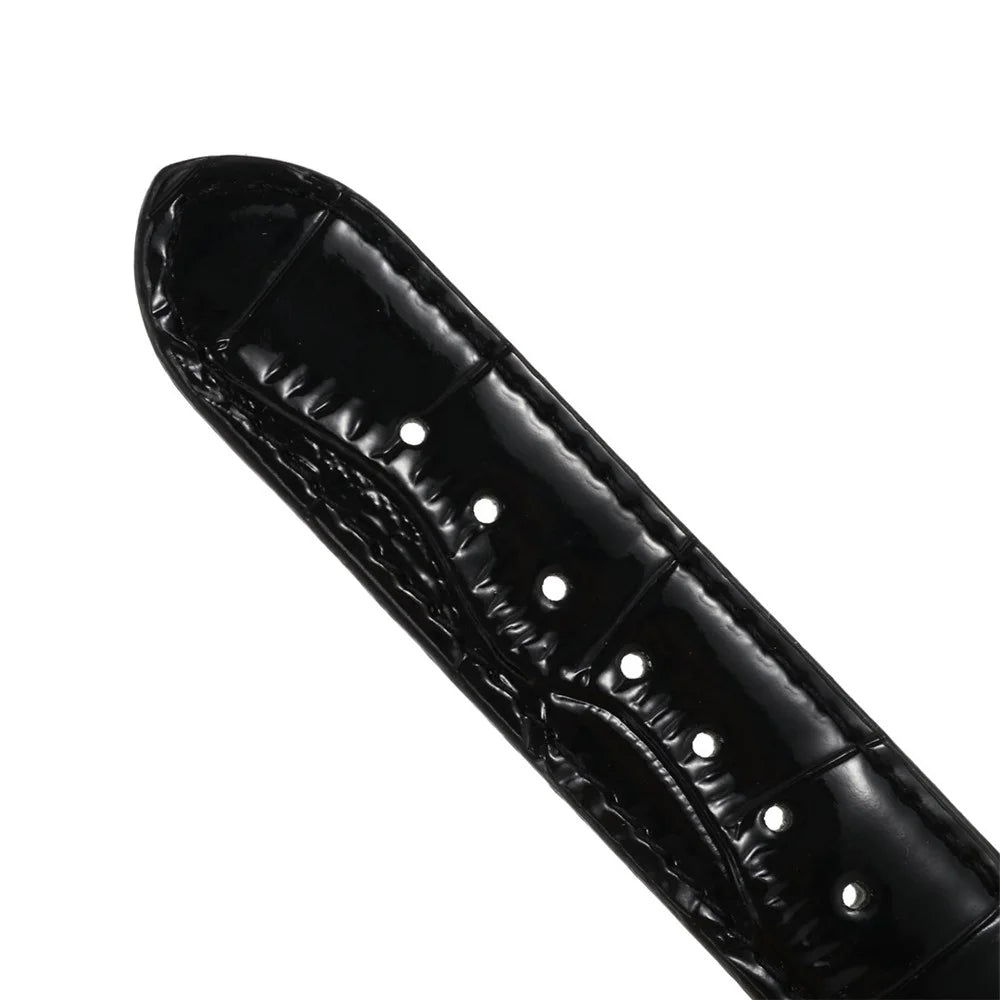 Crocodile Skin Split Leather Watch Band Strap Replacement for Apple Watch Ultra 3 2 1 49mm / Series 11 10 46mm / 9 8 7 45mm / SE3 SE2 SE 6 5 4 44mm / 3 2 1 42mm - Black - 5
