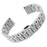 16mm Flat Head Stainless Steel with Buckle Watch Strap - Silver - 2