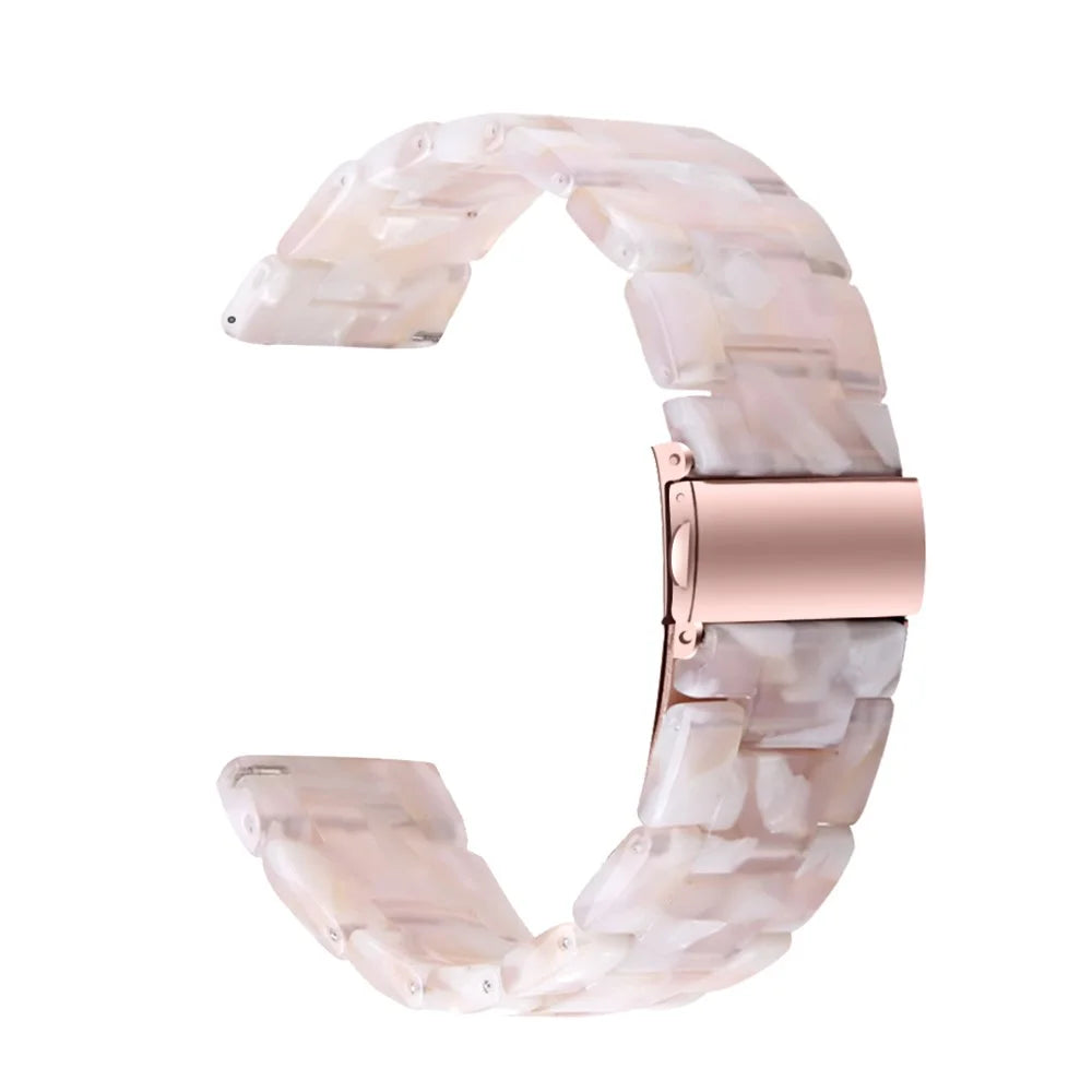 20mm Resin Watch Band for Samsung Galaxy Watch 42mm/Galaxy Active - Pink/White - 1