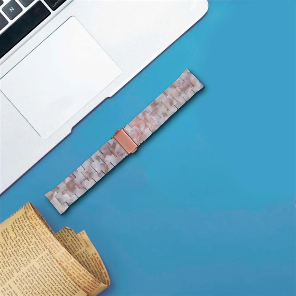 20mm Resin Watch Band for Samsung Galaxy Watch 42mm/Galaxy Active - Pink/White - 7